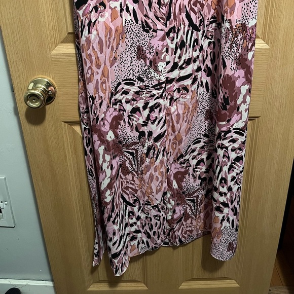 Laundry By Shelli Segal All Over Animal One Shoulder Midi Dress Exotic HD06D71 - Picture 12 of 15